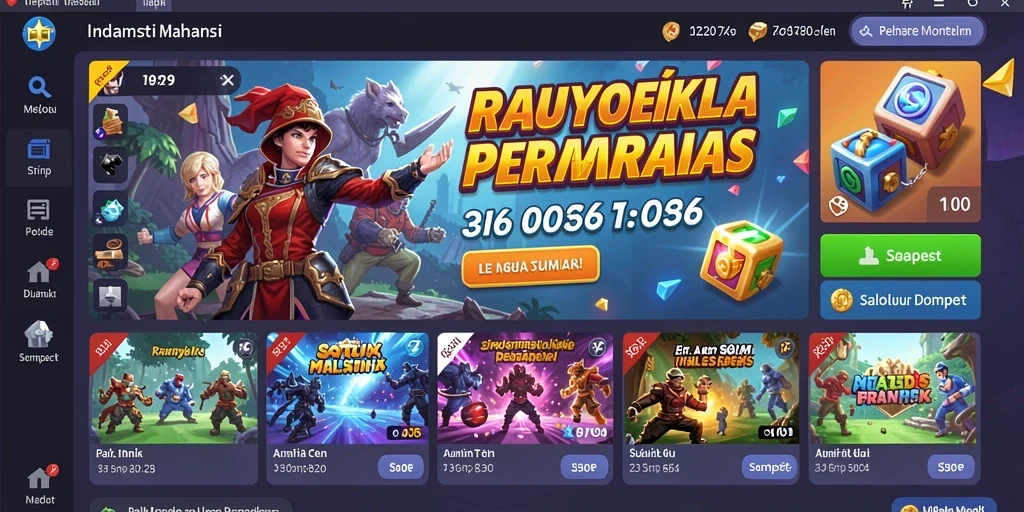 Beragam permainan yang bisa dipilih sesuai selera.