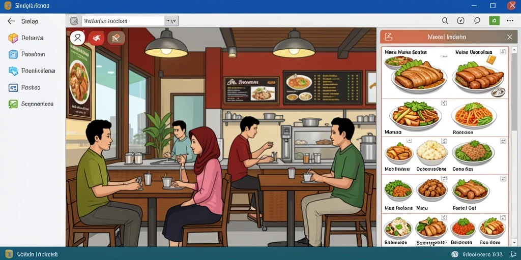 Pengaturan yang berwarna-warni dan penuh imajinasi.